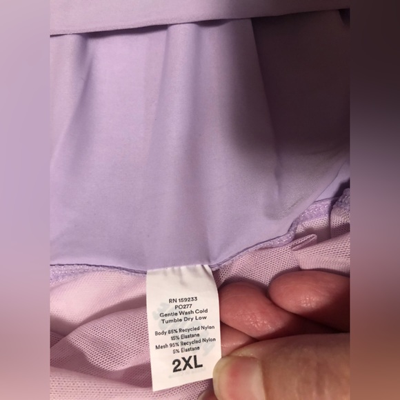 Parade lavender showoff tank bodysuit-silky and mesh fabric, 3X - Picture 8 of 8